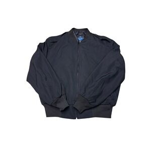 Neptune Garment Co Boston Navy Blue Wool Blend Thinsulate Bomber Jacket Women 12